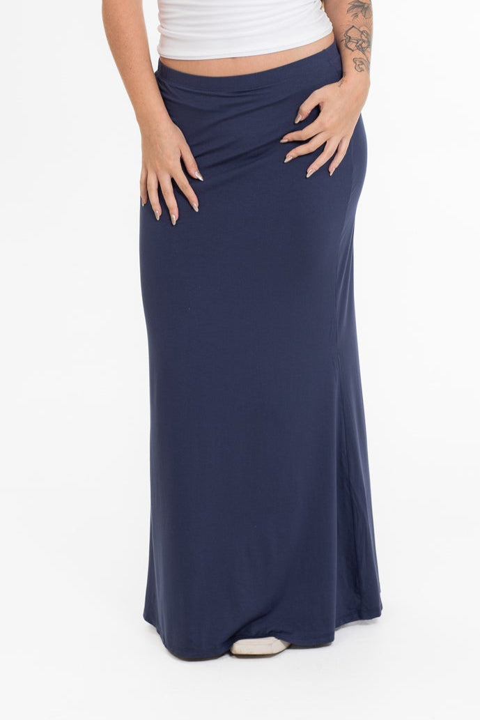 Saia Longa Azul Marinho