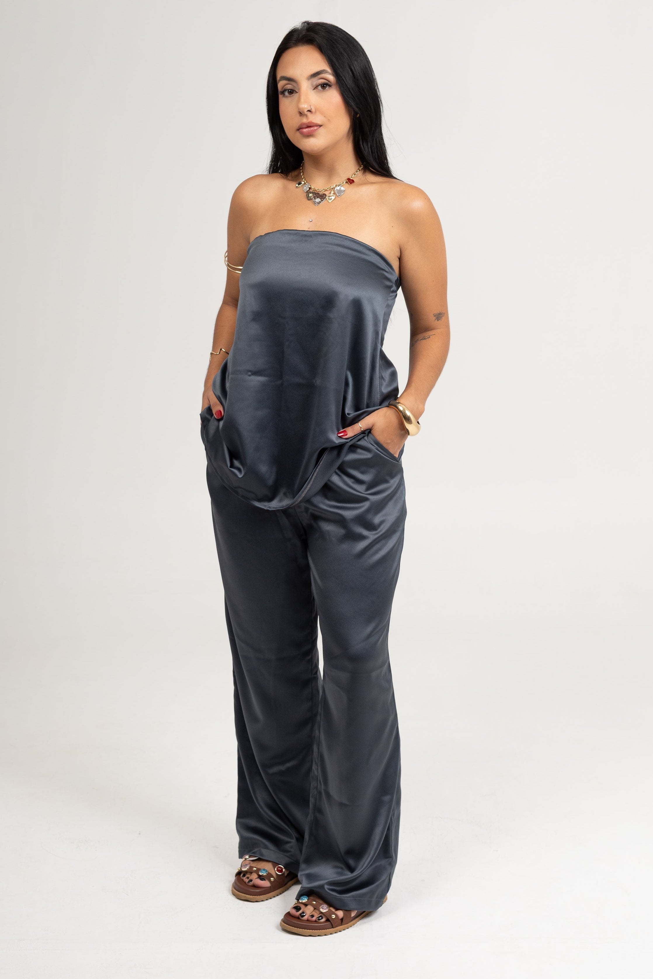 Top Clair Cinza Chumbo