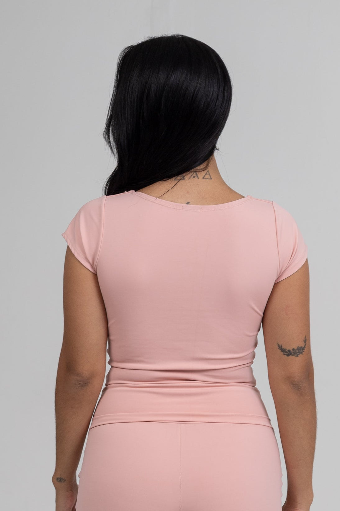 Blusa Decote Quadrado Baby Pink
