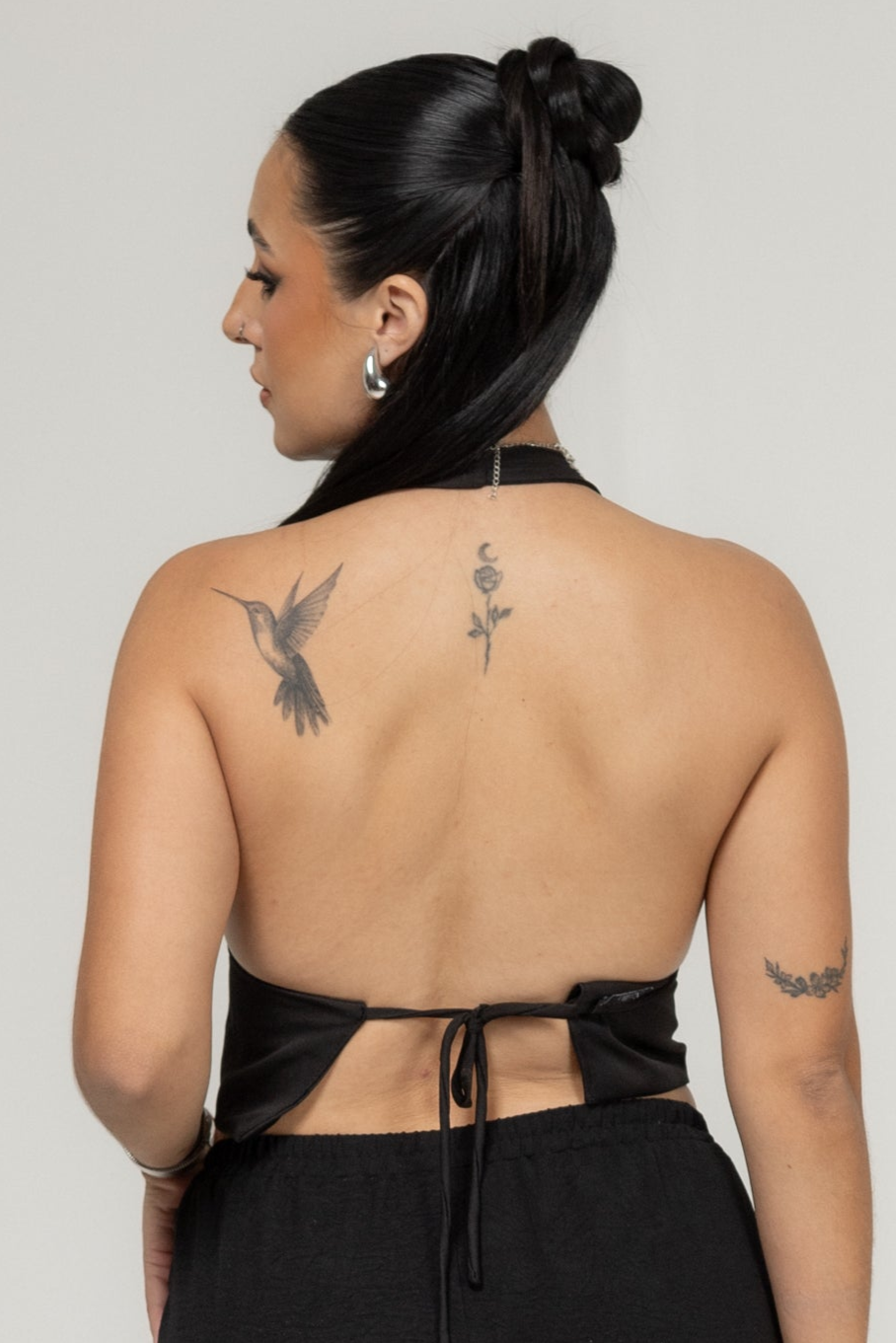 Cropped Frente Única Preto