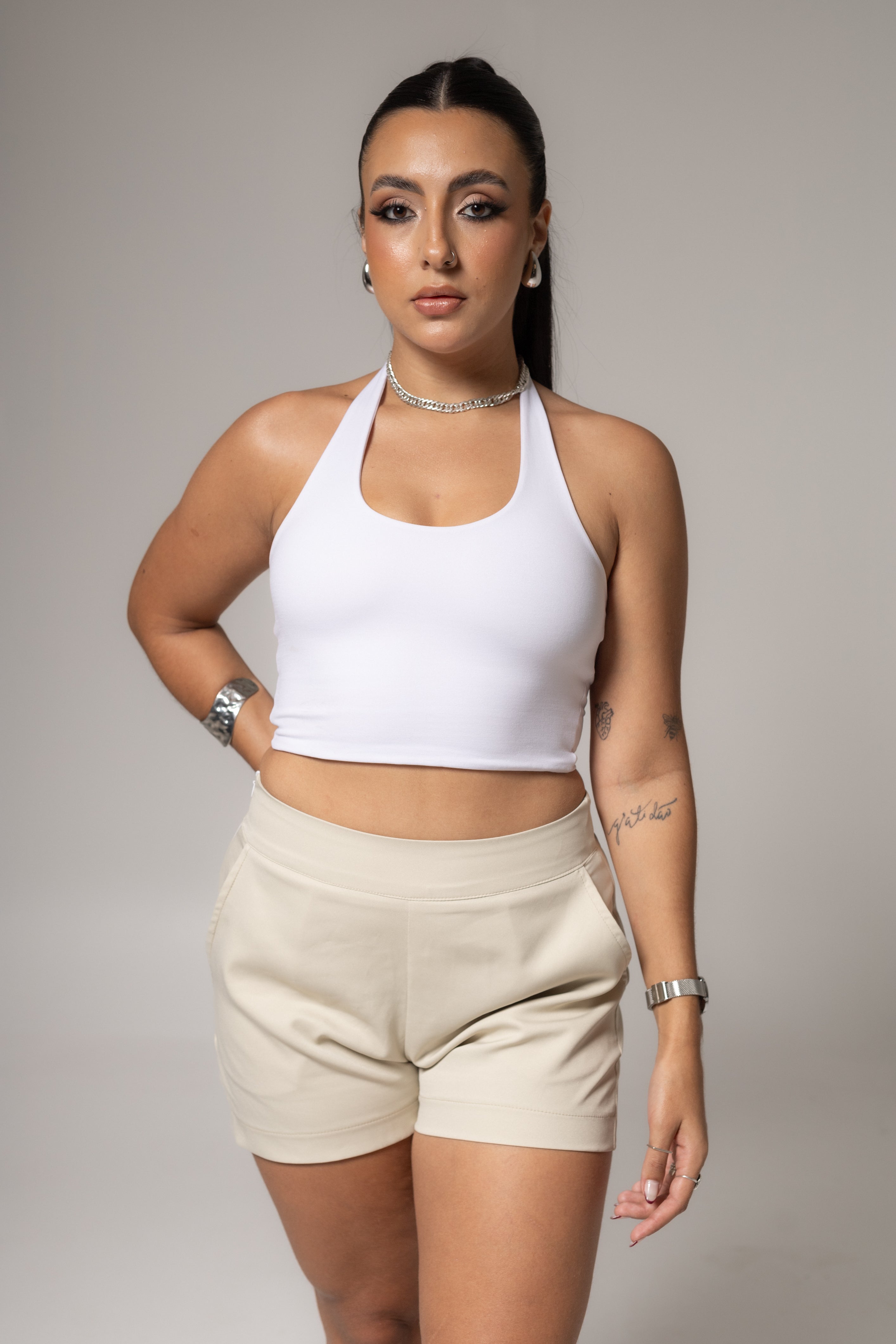 Shorts Alfaiataria Nude