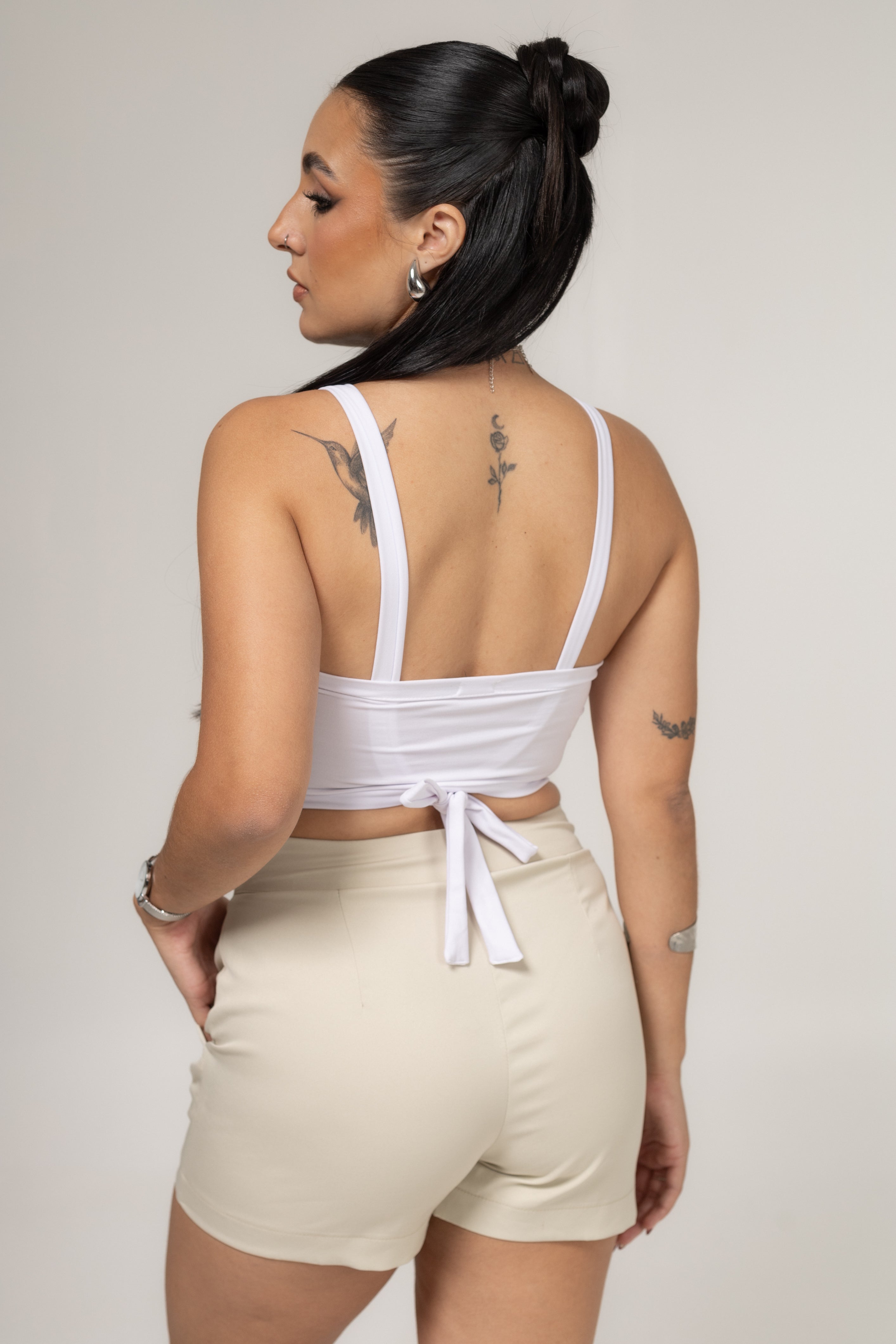 Shorts Alfaiataria Nude