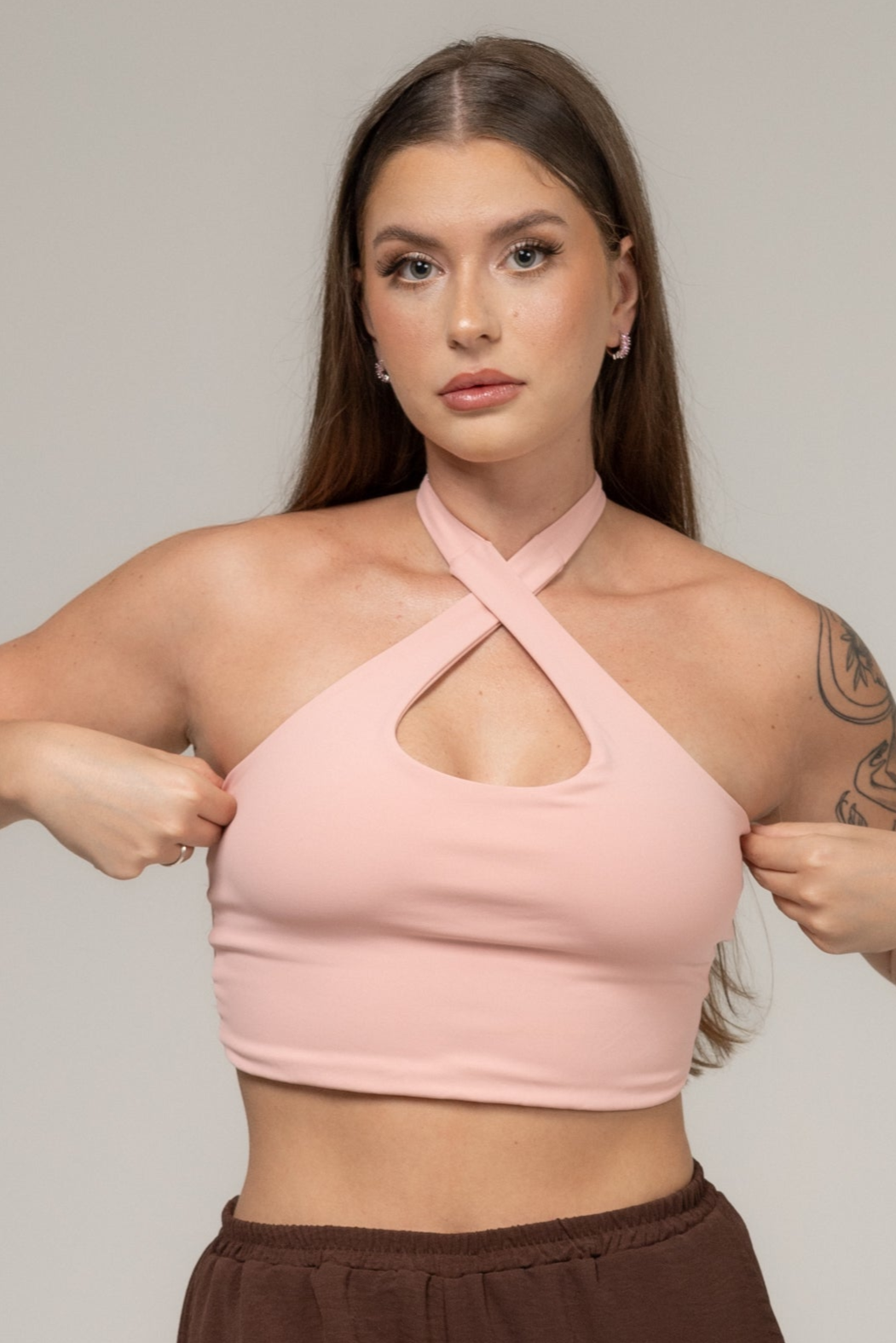 Top amarração pink