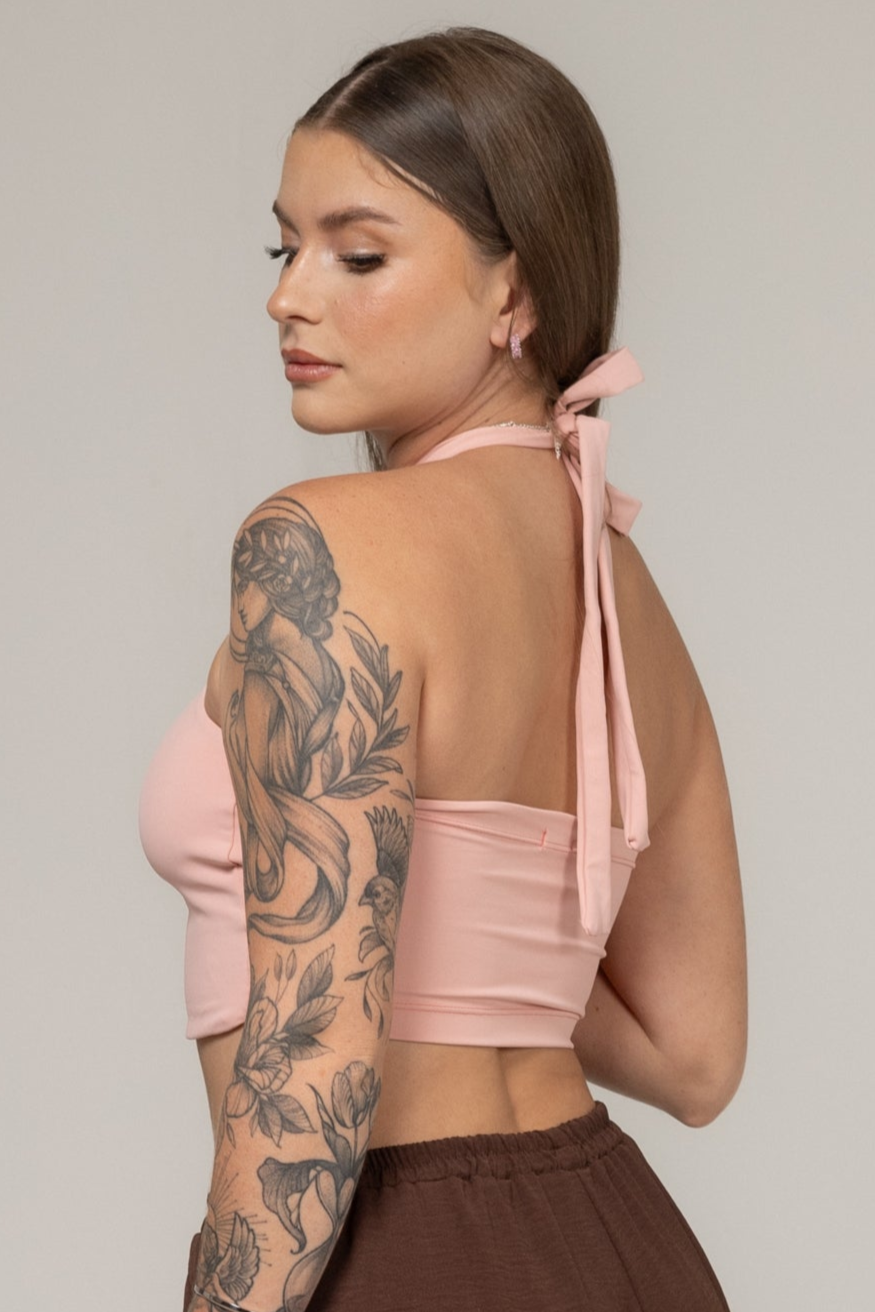 Top amarração pink