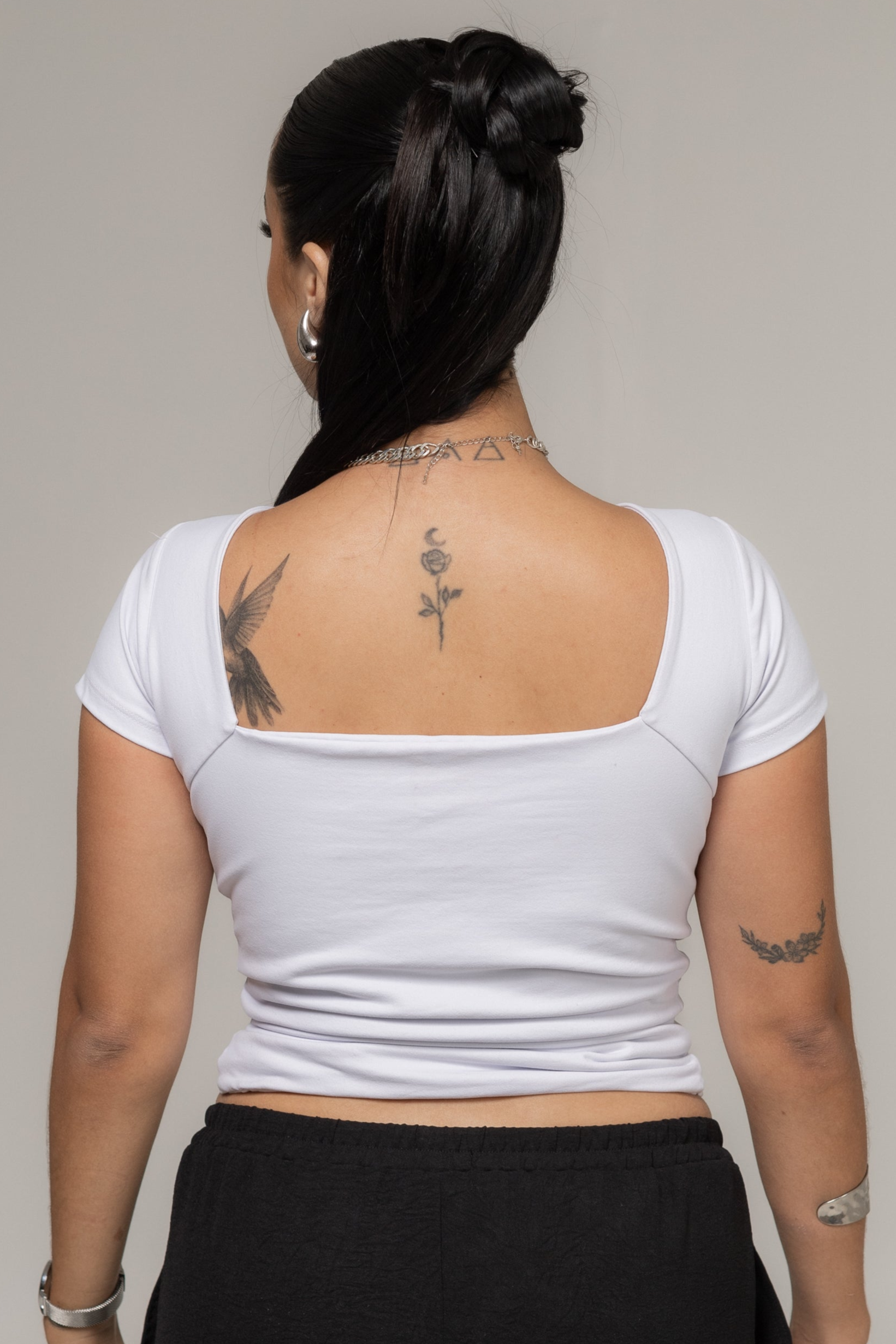 Blusa Decote Quadrado Branca