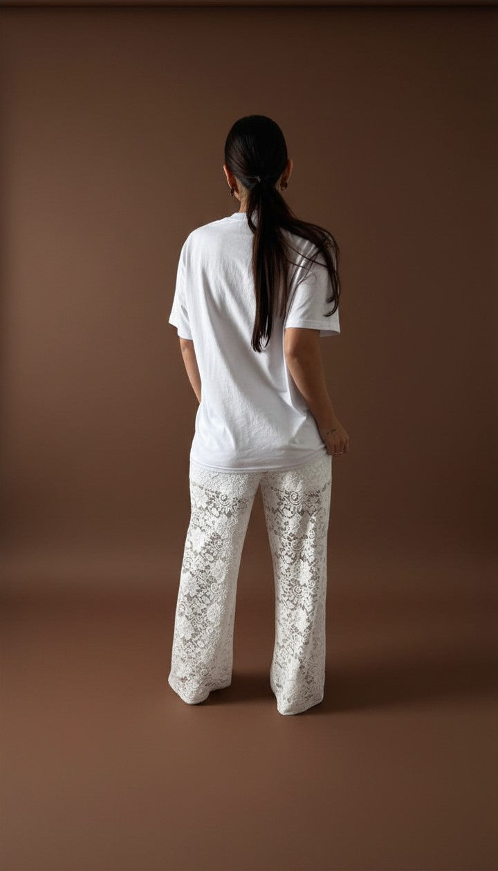 Calça Renda Branca