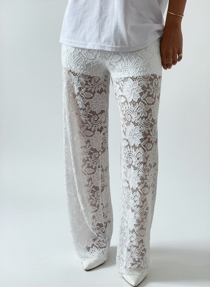 Calça Renda Branca