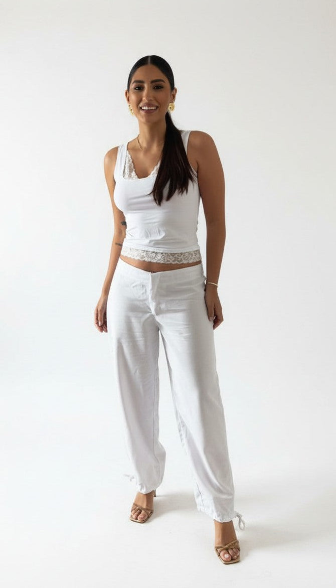 Calça Branca Alfaiataria