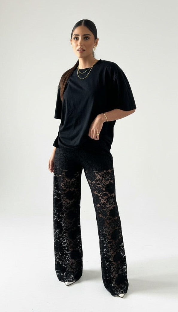 Calça Renda Preta